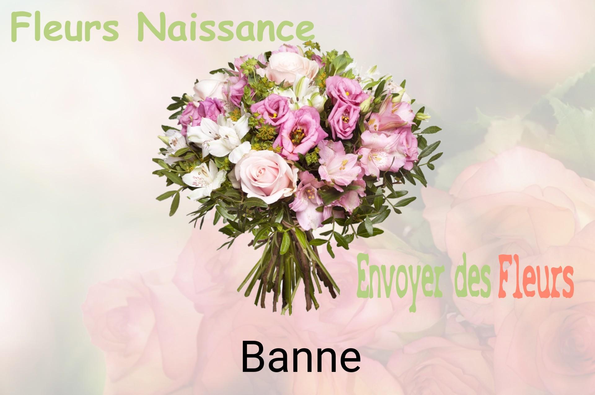 Bouquet de fleurs de naissance livré à Banne